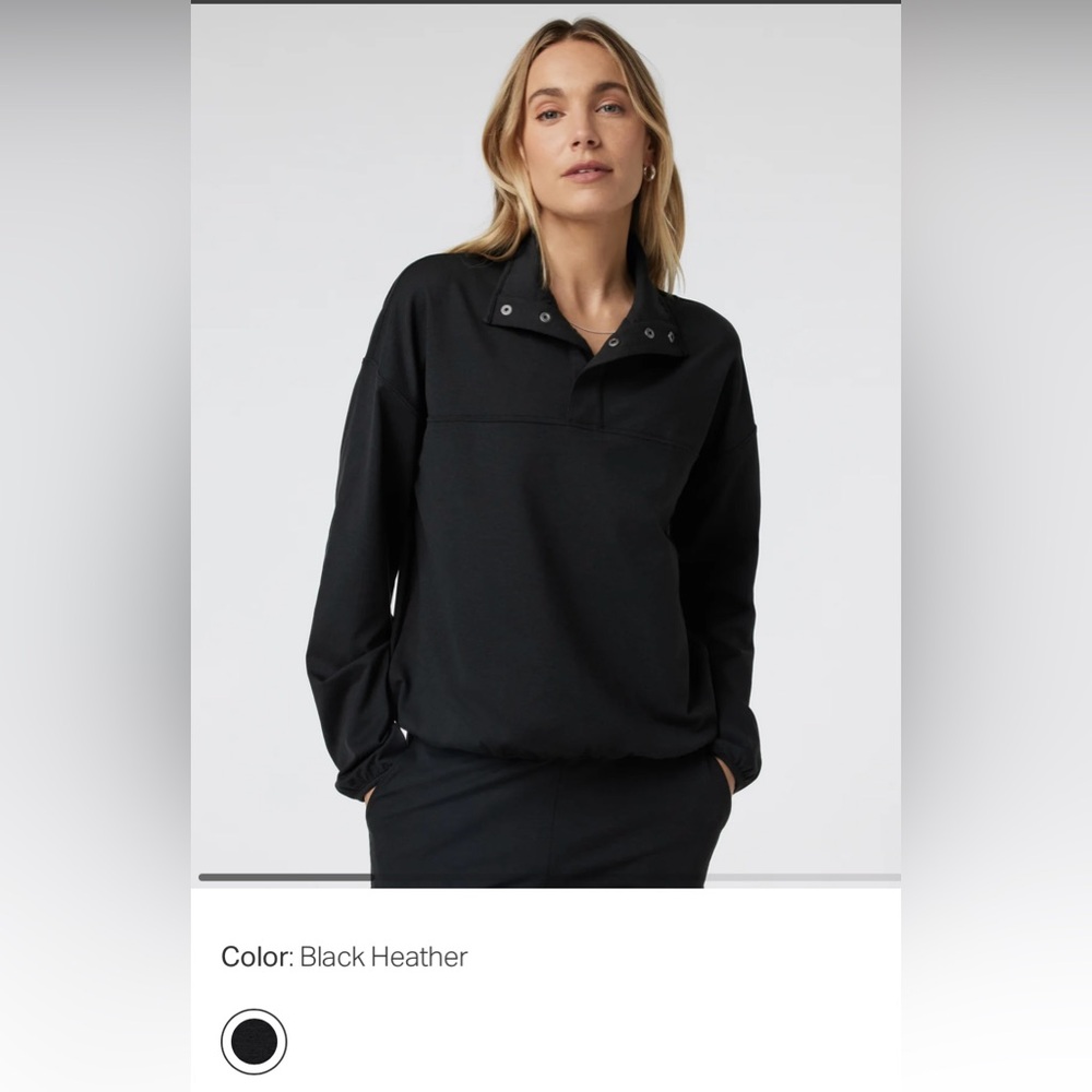 Vuori Granite Snap Movk Sweatshirt Sz XS